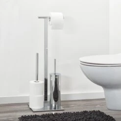 Sealskin Square Toiletbutler Vrijstaand - Toiletborstel Met Houder - Toiletrolhouder Zonder Klep - Reserverolhouder - Chroom -Badkamer Producten Winkel 1200x1200 3020