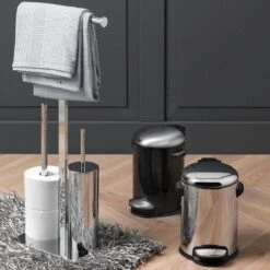 Sealskin Square Toiletbutler Vrijstaand - Toiletborstel Met Houder - Toiletrolhouder Zonder Klep - Reserverolhouder - Chroom -Badkamer Producten Winkel 1200x1200 3021