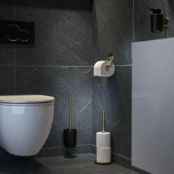 Tiger Tune - Reserverolhouder Vrijstaand - Messing Geborsteld / Zwart -Badkamer Producten Winkel 1200x1200 3045