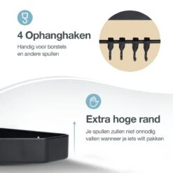 ACE Goods® Doucherek Zwart Hangend – Badkamerrek – Doucherek 2 Laags – Badkamerrekje Hoekrek Douche – Inclusief Haakjes 13 ACE Goods® Doucherek Zwart Hangend – Badkamerrek – Doucherek 2 Laags – Badkamerrekje Hoekrek Douche – Inclusief Haakjes -Badkamer Producten Winkel 1200x1200 3109