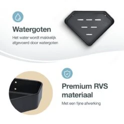 ACE Goods® Doucherek Zwart Hangend – Badkamerrek – Doucherek 2 Laags – Badkamerrekje Hoekrek Douche – Inclusief Haakjes 14 ACE Goods® Doucherek Zwart Hangend – Badkamerrek – Doucherek 2 Laags – Badkamerrekje Hoekrek Douche – Inclusief Haakjes -Badkamer Producten Winkel 1200x1200 3110