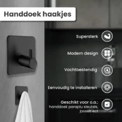Dubbele Doucherek Zwart Zonder Boren – Sterke Lijmbasis - Badkamer Rek – Hoek – Doucherekjes – Incl. Schroeven – Incl. 2 Haken -Badkamer Producten Winkel 1200x1200 3195