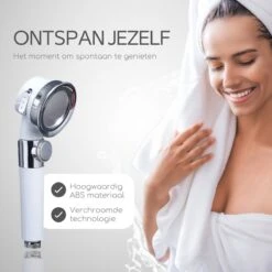 Rebela | Douchekop | Douchekop Waterbesparend | Douchekop Filter | Pressurized Shower Head| Wit -Badkamer Producten Winkel 1200x1200 321