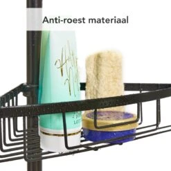 Ogoods Telescopisch Doucherek Inclusief 4 Manden - Zwart - Badkamerrek - Zonder Boren - In Hoogte Verstelbaar - Opbergsysteem -Badkamer Producten Winkel 1200x1200 3217