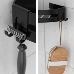 Sanicraft® Doucherekje - Doucherekje Zonder Boren - Geschikt Voor Elk Type Muur - Doucherekje Hangend - Doucheplank - Doucherekje Hoek - Doucherekje Zwart -Badkamer Producten Winkel 1200x1200 3220