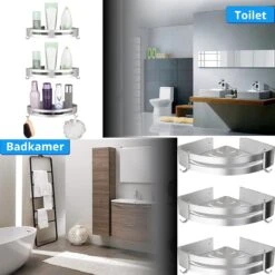 BrandtBergkamp RVS Doucherek 3 Laags – Zonder Boren – Doucherek Hangend – Badkamerrek Zilver -Badkamer Producten Winkel 1200x1200 3231