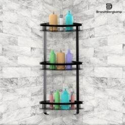 BrandtBergkamp Doucherek Zonder Boren – Badkamerrek – 3 Laags – Zwart 14 BrandtBergkamp Doucherek Zonder Boren – Badkamerrek – 3 Laags – Zwart -Badkamer Producten Winkel 1200x1200 3234