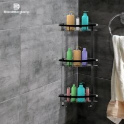 BrandtBergkamp Doucherek Zonder Boren – Badkamerrek – 3 Laags – Zwart 15 BrandtBergkamp Doucherek Zonder Boren – Badkamerrek – 3 Laags – Zwart -Badkamer Producten Winkel 1200x1200 3235