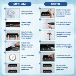 Merkloos Doucherek Zonder Boren 2x 30 Cm – Doucherek – Doucherek Hangend – Badkamerrek – Zonder Boren – IP68 Waterdicht – 4KG Draagkracht – Zwart RVS 19 Merkloos Doucherek Zonder Boren 2x 30 Cm – Doucherek – Doucherek Hangend – Badkamerrek – Zonder Boren – IP68 Waterdicht – 4KG Draagkracht – Zwart RVS -Badkamer Producten Winkel 1200x1200 3265