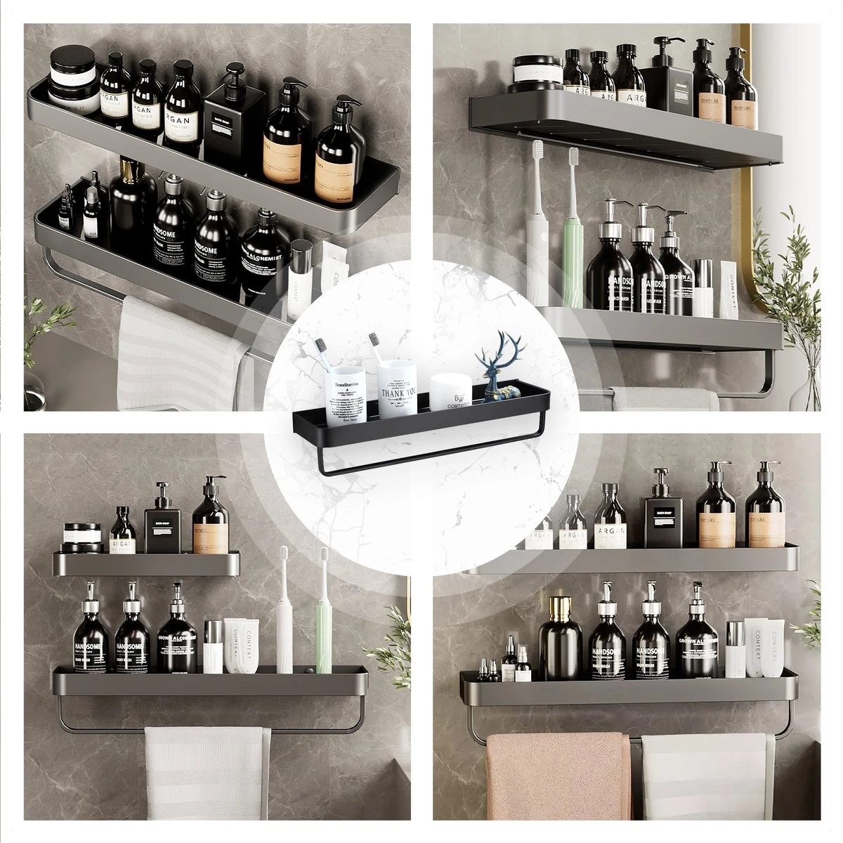 Merkloos Doucherek Zonder Boren 2x 30 Cm – Doucherek – Doucherek Hangend – Badkamerrek – Zonder Boren – IP68 Waterdicht – 4KG Draagkracht – Zwart RVS 15 Merkloos Doucherek Zonder Boren 2x 30 Cm – Doucherek – Doucherek Hangend – Badkamerrek – Zonder Boren – IP68 Waterdicht – 4KG Draagkracht – Zwart RVS - Afbeelding 13