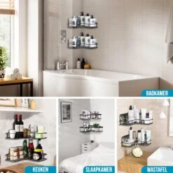 Strex Doucherek Hoekvorm - 2 Stuks - Bevestigen Zonder Boren Of Schroeven 21 Strex Doucherek Hoekvorm - 2 Stuks - Bevestigen Zonder Boren Of Schroeven -Badkamer Producten Winkel 1200x1200 3344