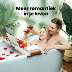 RelaxTub® Badplank - Badplank Voor In Bad - Badrek - Verstelbaar - Anti Slip - Badplank Wit - Badplank Hout - Badrekje Inclusief Boekenhouder, Tablethouder & Spiegel -Badkamer Producten Winkel 1200x1200 3495