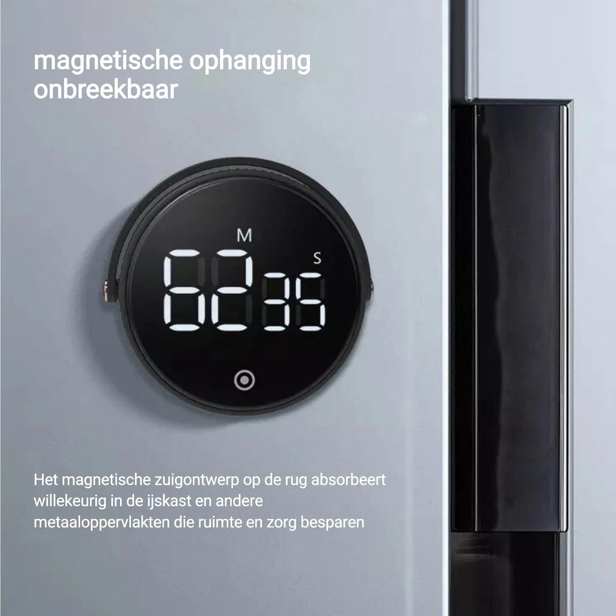 Merkloos Douchetimer - Douchewekker - Magnetisch - Digitaal - Spatwaterdicht - Zwart 8 Merkloos Douchetimer - Douchewekker - Magnetisch - Digitaal - Spatwaterdicht - Zwart - Afbeelding 6