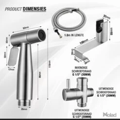 Nolad® Bidet Handdouche - Douchekoppen - Bidet - Handdouche - Zilver 18 Nolad® Bidet Handdouche - Douchekoppen - Bidet - Handdouche - Zilver -Badkamer Producten Winkel 1200x1200 389