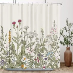 3BMT Douchegordijn Design - Bloemen - 180 X 200 Cm - Met Ringen -Badkamer Producten Winkel 1200x1200 415