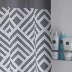 Sealskin Angoli Douchegordijn 180x200 Cm - Polyester - Grijs -Badkamer Producten Winkel 1200x1200 496