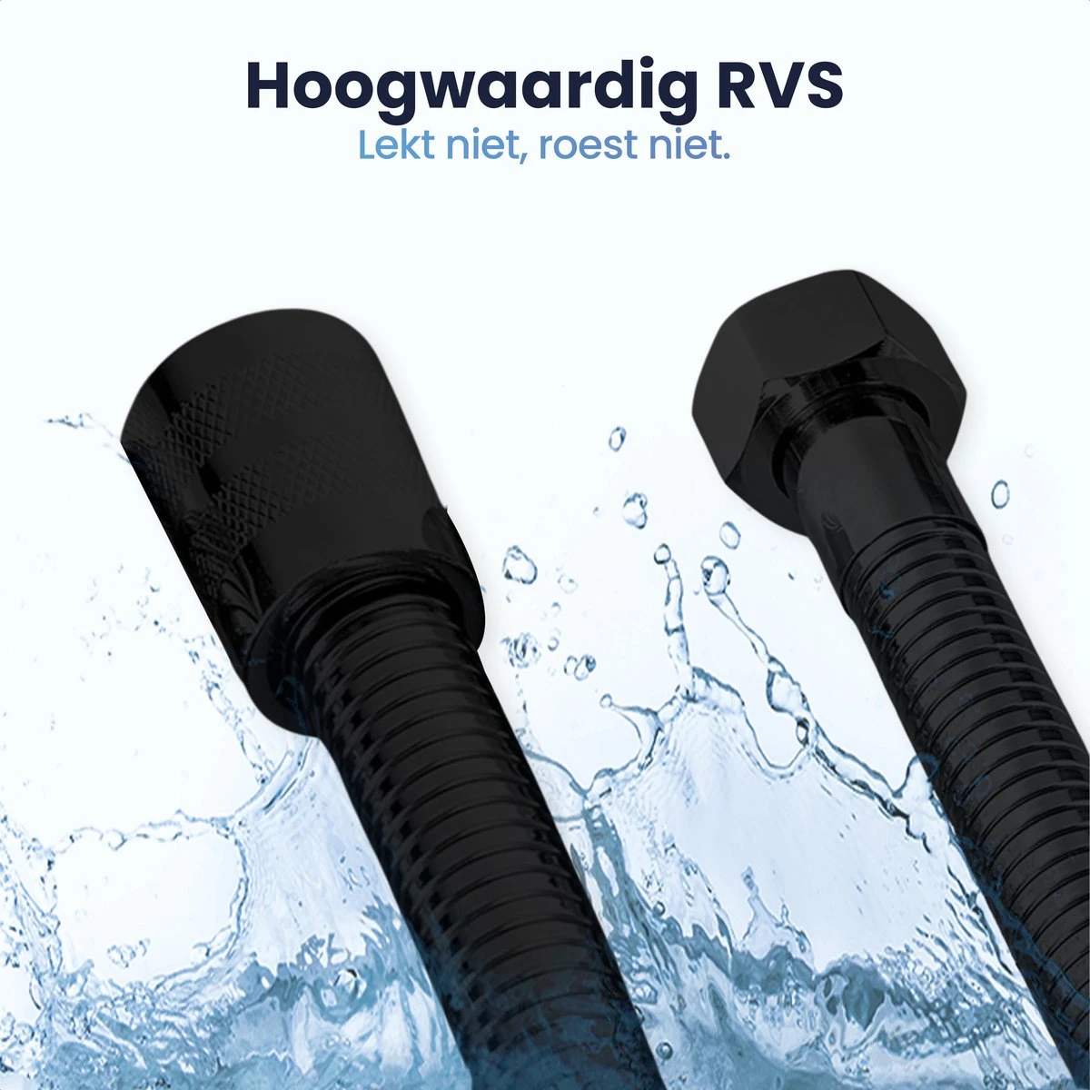 Eagle Doucheslang - Zwart - 150 Cm - Standaardaansluiting 4 Eagle Doucheslang - Zwart - 150 Cm - Standaardaansluiting - Afbeelding 2