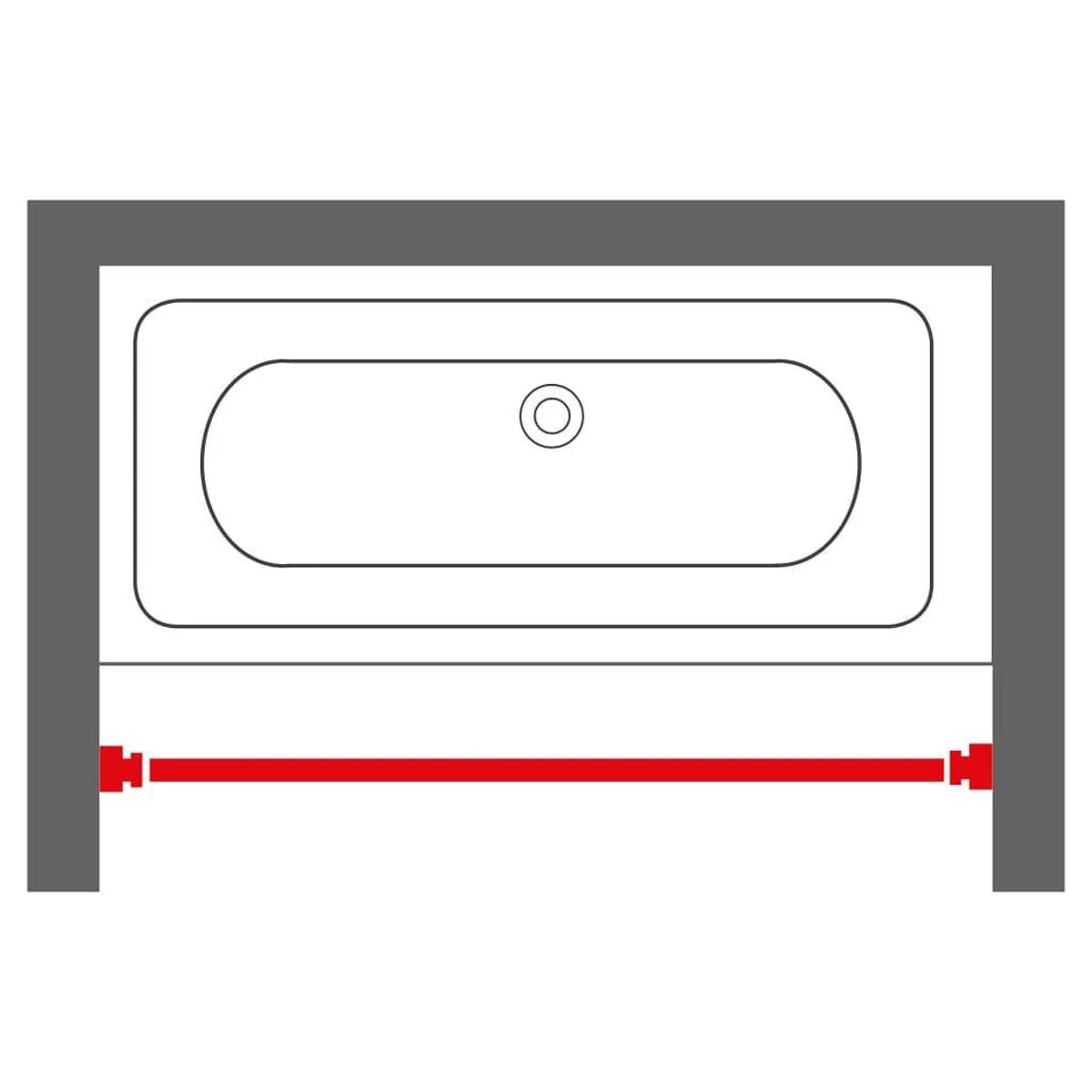 Sealskin Douchegordijnstang - 110-185 Cm - Mat Aluminium 5 Sealskin Douchegordijnstang - 110-185 Cm - Mat Aluminium - Afbeelding 3