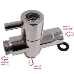 WillieJan Omstelkraan Douche – Verchroomd Messing - Aansluitmaat 3 X 1/2″ -Badkamer Producten Winkel 1200x1200 611