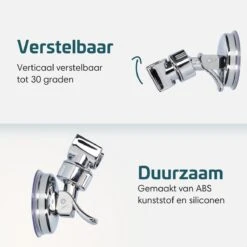 Moodcare® Verplaatsbare Douchekophouder Zelfklevend - Chroom – Douchekop Houder Zonder Boren – Wandhouder Douchekop Zuignap 13 Moodcare® Verplaatsbare Douchekophouder Zelfklevend - Chroom – Douchekop Houder Zonder Boren – Wandhouder Douchekop Zuignap -Badkamer Producten Winkel 1200x1200 616