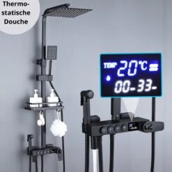 Merkloos TIB Douche Met Ingebouwde Thermostaat - Zonder Extra Stroomaansluiting - Thermostaatkraan V1