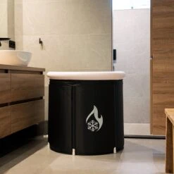 Opvouwbaar Zitbad Voor Volwassenen - Bath Bucket - Ijsbad - Inklapbaar Bad - Zwart - Opblaasbad - Inclusief Voetpomp - Inclusief Ingebouwd Zitkussen -Badkamer Producten Winkel 1200x1200 7