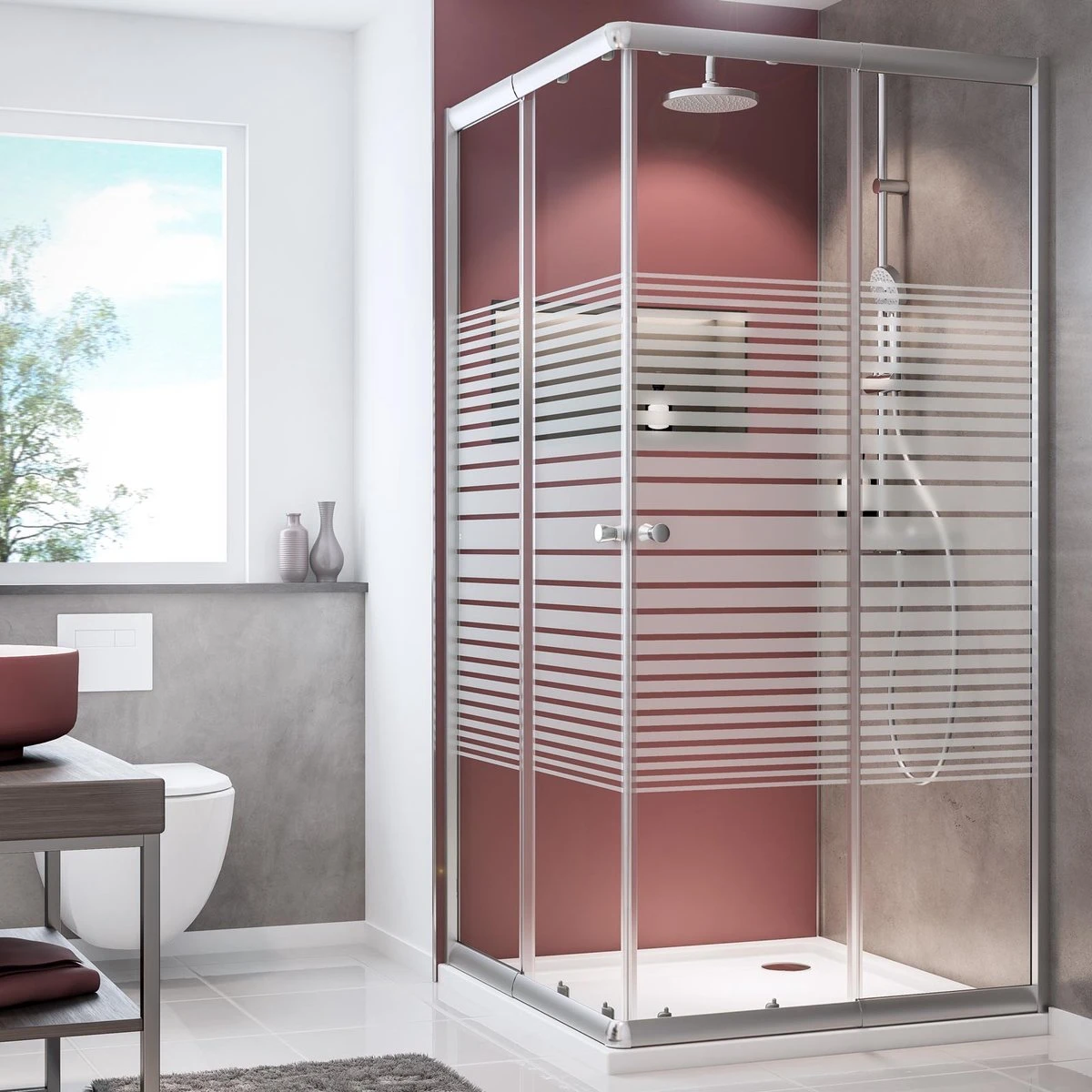 Schulte Douchecabine - Sunny Hoekinstap Met Schuifdeuren - Groot Verstelbereik 73,5 Tot Max. 88,5 Cm Hoogte 180 Cm - Zilverkleur Profiel- Veiligheidsglas Met Een Streepdecor - Montage Op Douchebak Of Direct Op De Douchevloer. 5 Schulte Douchecabine - Sunny Hoekinstap Met Schuifdeuren - Groot Verstelbereik 73,5 Tot Max. 88,5 Cm Hoogte 180 Cm - Zilverkleur Profiel- Veiligheidsglas Met Een Streepdecor - Montage Op Douchebak Of Direct Op De Douchevloer. - Afbeelding 3