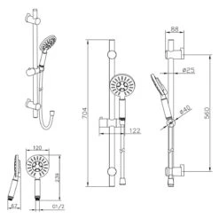 Tiger Tyne Doucheset - Douchekop Ø 12 Cm - Inclusief Comfort Water Saver - 3 Standen - Mat Zwart -Badkamer Producten Winkel 1200x1200 790