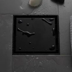 Moderne Doucheput Deksel - Verborgen Douche Afvoerputje - Roestvrij Staaldouche - Messing Afvoerputje - Industrieel - Mat Zwart Afvoerputje Douche - Deksel Afvoerput Douche - Mat Zwart -Badkamer Producten Winkel 1200x1200 836