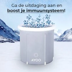 AYOO® Zitbad - Opblaasbaar Bad - Opvouwbaar Bad - Wim Hof Methode - Ijsbad - Badkuip - Zitbad Voor Volwassenen - Bathtub - Zitbaden - Bath Bucket - Inclusief Voetpomp - Grijs -Badkamer Producten Winkel 1200x1200 97