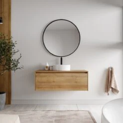 Badkamermeubel Jelsey 100 Cm Eiken - Met Waskom -Badkamer Producten Winkel 1200x1200 974