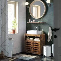 Soof&Tess Badkamerkast - Wastafelmeubel - Wastafel Onderkast - 60 X 30 X 63 - Bruin -Badkamer Producten Winkel 1200x1200 979