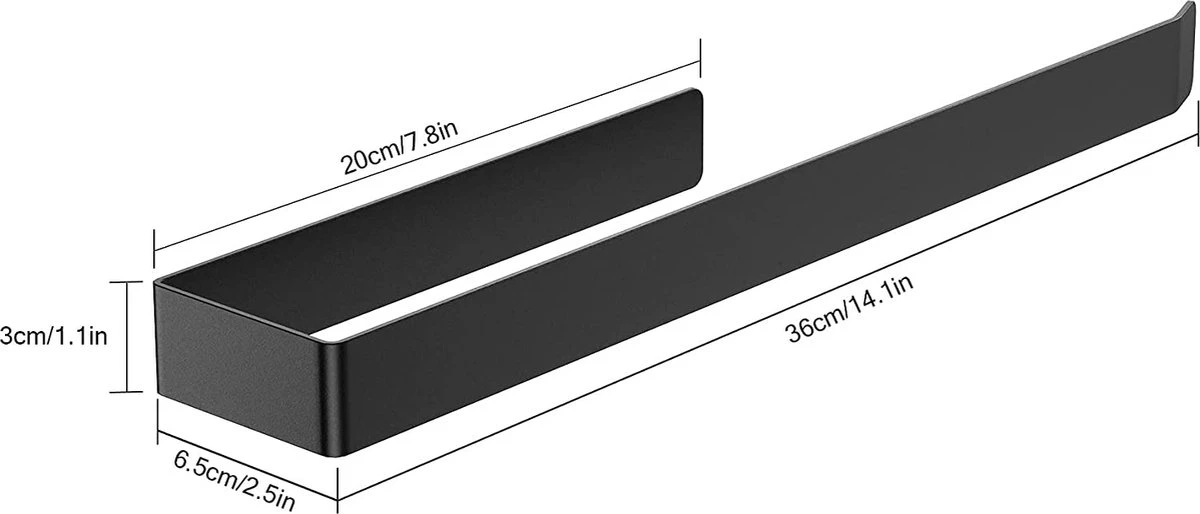 Ankaflex Handdoekrek | 36 Cm | Zelfklevend | Zonder Boren | Handdoekstang | Doucherek | Handdoekhouder | 4 Ankaflex Handdoekrek | 36 Cm | Zelfklevend | Zonder Boren | Handdoekstang | Doucherek | Handdoekhouder | - Afbeelding 2