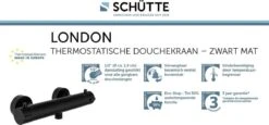 SCHÜTTE London Thermostatische Douchekraan - Hartafstand 150 Mm - Zwart Mat -Badkamer Producten Winkel 1200x558 1