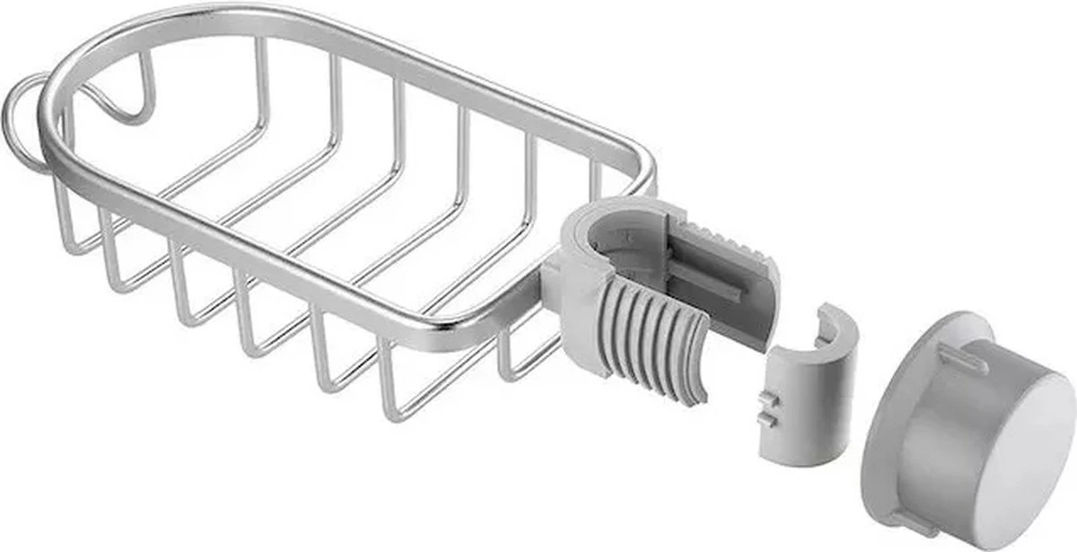 MLN Basics® Doucherek | Chroom | Zonder Boren Of Zuignap 5 MLN Basics® Doucherek | Chroom | Zonder Boren Of Zuignap - Afbeelding 3