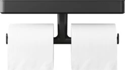 Tiger Carv - Toiletrolhouder Met Planchet - Zwart -Badkamer Producten Winkel 1200x677