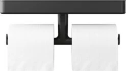 Tiger Carv - Toiletrolhouder Met Planchet - Zwart -Badkamer Producten Winkel 1200x678 1