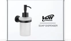 VDN Stainless Zeeppompje - Zeepdispenser - Zeepdispenser Wandmontage - Zwart - Hangend -Badkamer Producten Winkel 1200x702 1