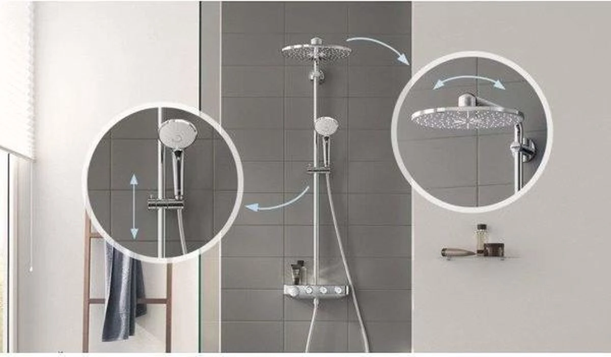 GROHE Euphoria SmartControl 310 Regendouche - CoolTouch - FastFixation - ø 31 Cm - Chroom 13 GROHE Euphoria SmartControl 310 Regendouche - CoolTouch - FastFixation - ø 31 Cm - Chroom - Afbeelding 11