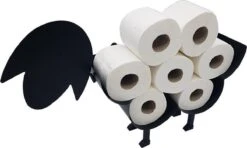 Merkloos Waal© Zwart Schaap Toiletrolhouder - Mat Zwart -Wc Rolhouder - Reserve Rolhouder - Toiletpapier - Vrij Staand - Muur Bevestiging -Badkamer Producten Winkel 1200x718