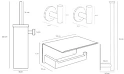 Toiletset Zwart 4-delig - Toiletaccessoireset - Toiletborstelhouder - Toiletrolhouder - Reserverolhouder - Handdoekhaakjes - RVS - Toilet Accessoires Set - Badkamer -Badkamer Producten Winkel 1200x719 2
