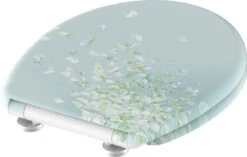 SCHÜTTE WC-Bril 82381 FLOWER IN THE WIND - Duroplast - Soft Close - Afklikbaar - RVS-Scharnieren - Decor - 3-zijdige Print -Badkamer Producten Winkel 1200x762
