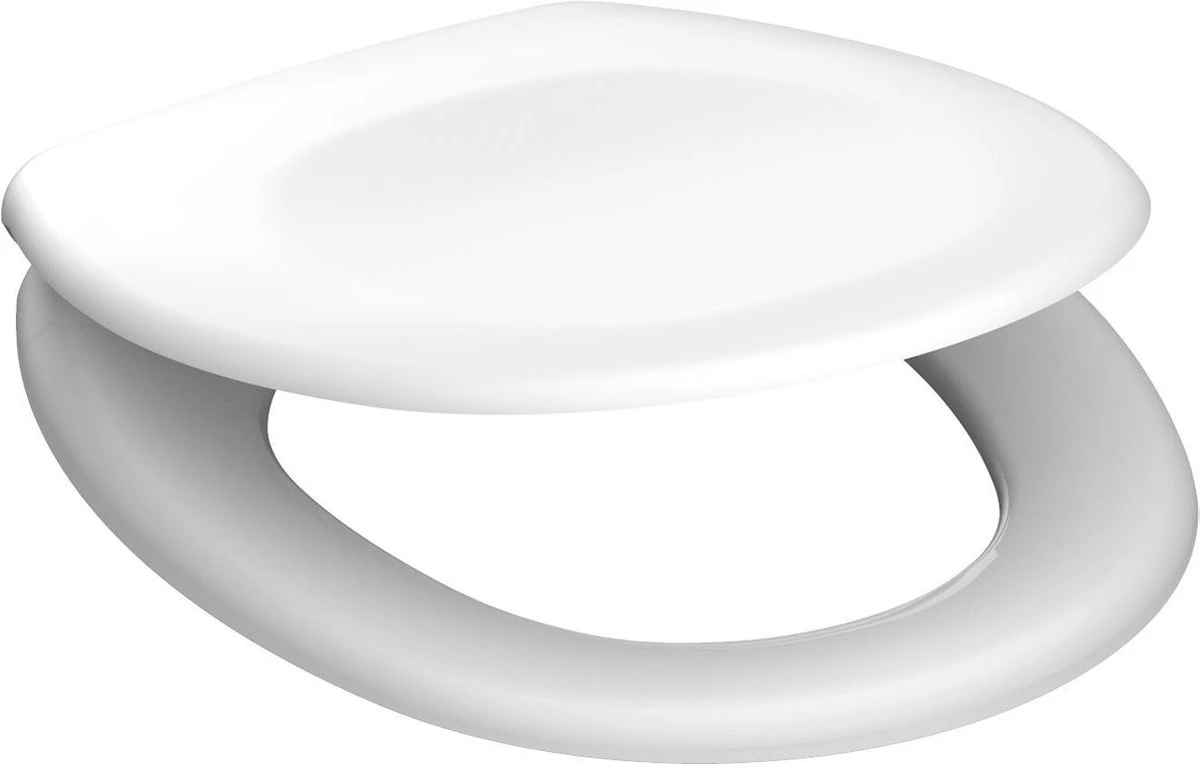 SCHÜTTE WC-Bril 82000 WHITE - Duroplast - RVS-Scharnieren - Gelakt - Wit 4 SCHÜTTE WC-Bril 82000 WHITE - Duroplast - RVS-Scharnieren - Gelakt - Wit - Afbeelding 2