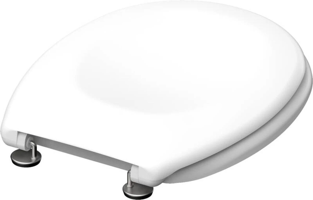 SCHÜTTE WC-Bril 82000 WHITE - Duroplast - RVS-Scharnieren - Gelakt - Wit 7 SCHÜTTE WC-Bril 82000 WHITE - Duroplast - RVS-Scharnieren - Gelakt - Wit - Afbeelding 5