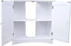 Wastafelkast - Badkamermeubel Met Uitsparing - 60 X 60 X 30 Cm - Wit - Badkamerkast -Badkamer Producten Winkel 1200x771 2