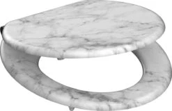 SCHÜTTE WC-Bril 80194 MARMOR STONE - MDF-Hout - Soft Close - Verchroomde Scharnieren - Decor - 3-zijdige Print -Badkamer Producten Winkel 1200x777 1