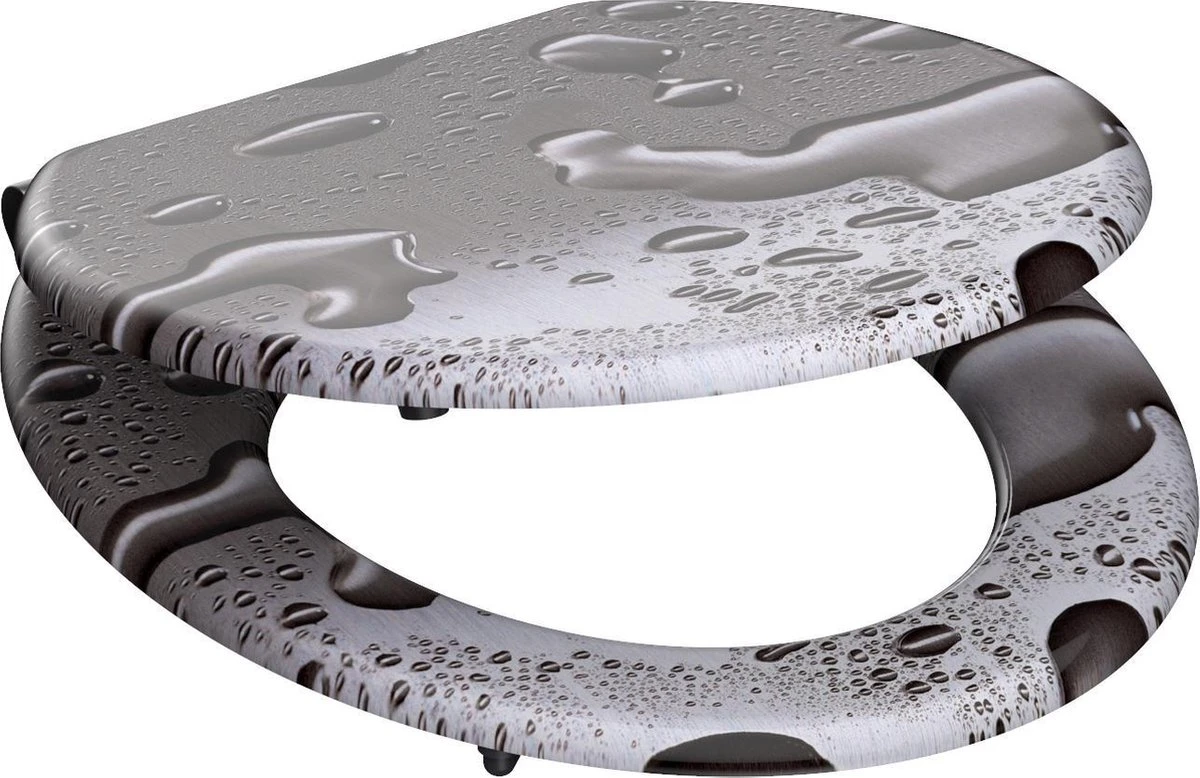 SCHÜTTE WC-Bril 80123 GREY STEEL - MDF-Hout - Soft Close - Verchroomde Scharnieren - Decor - 3-zijdige Print 10 SCHÜTTE WC-Bril 80123 GREY STEEL - MDF-Hout - Soft Close - Verchroomde Scharnieren - Decor - 3-zijdige Print - Afbeelding 8