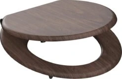 SCHÜTTE WC-Bril 80193 DARK WOOD - MDF-Hout - Soft Close - Verchroomde Scharnieren - Decor - 3-zijdige Print -Badkamer Producten Winkel 1200x778 2
