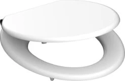 SCHÜTTE WC-Bril 84100 WHITE - MDF-Hout - Soft Close - Verchroomde Scharnieren - Gelakt - Wit -Badkamer Producten Winkel 1200x778