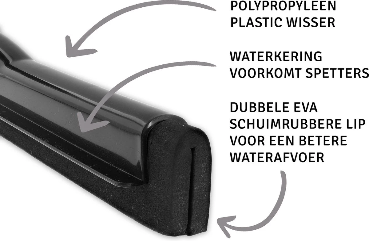 Livelyy - Vloertrekker 45 Cm + 140 Cm Steel - Vloerwisser Met Steel - Vloertrekker Met Steel - Douchewisser Zwart - Trekker Douche - Badkamer Trekker - Vloerwisser Zwart 4 Livelyy - Vloertrekker 45 Cm + 140 Cm Steel - Vloerwisser Met Steel - Vloertrekker Met Steel - Douchewisser Zwart - Trekker Douche - Badkamer Trekker - Vloerwisser Zwart - Afbeelding 2